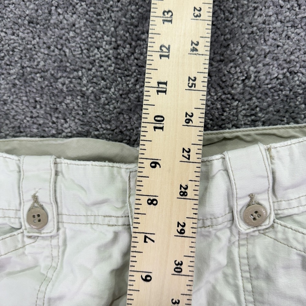 Hydraulic Shorts Womens 7/8 Beige Cargo Twill Pockets Casual Summer City Outdoor - Picture 6 of 10